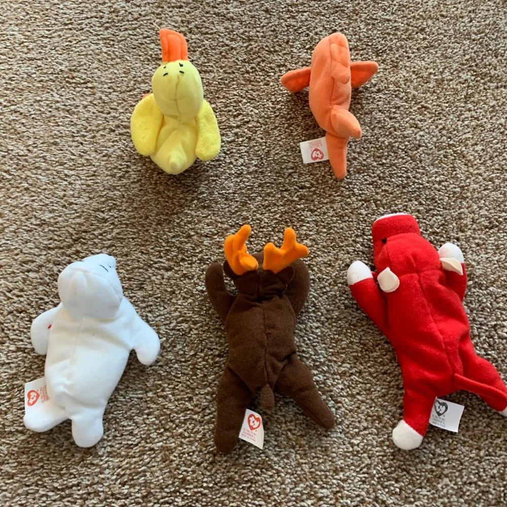 VTG Bundle of 5 McDonald's TY Teeny Teenie Beanie Babies 1993
